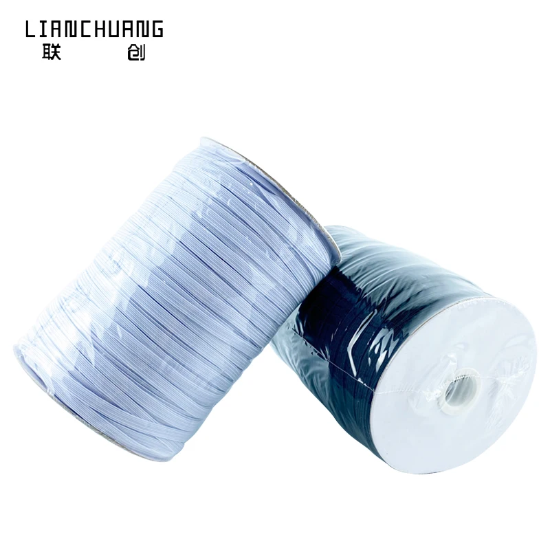 factory  Heavy stretch directly  hotsale  6mm 10mm 15mm  polyester knitted elastic tape  for  Bathcap