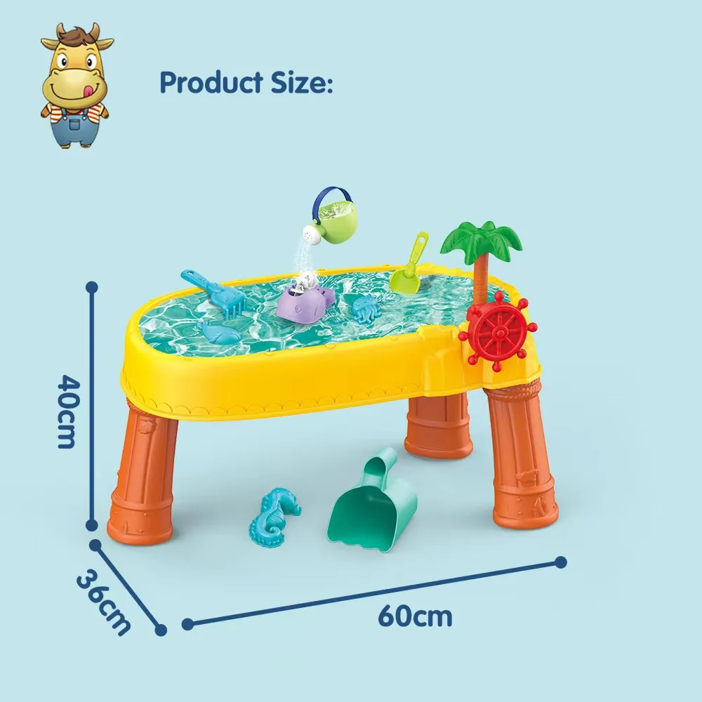 2024 New Trend Toys Summer Beach Sand Table Kids Water Playing Table Outdoor Indoor toys Sand and Water Table for Kids