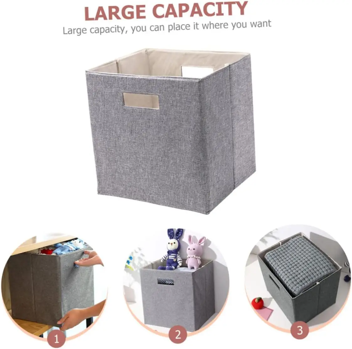 Multifunctional Fabric Cube Storage Boxes for Household Items Toys Sundries for Wardrobe Shoes Storage