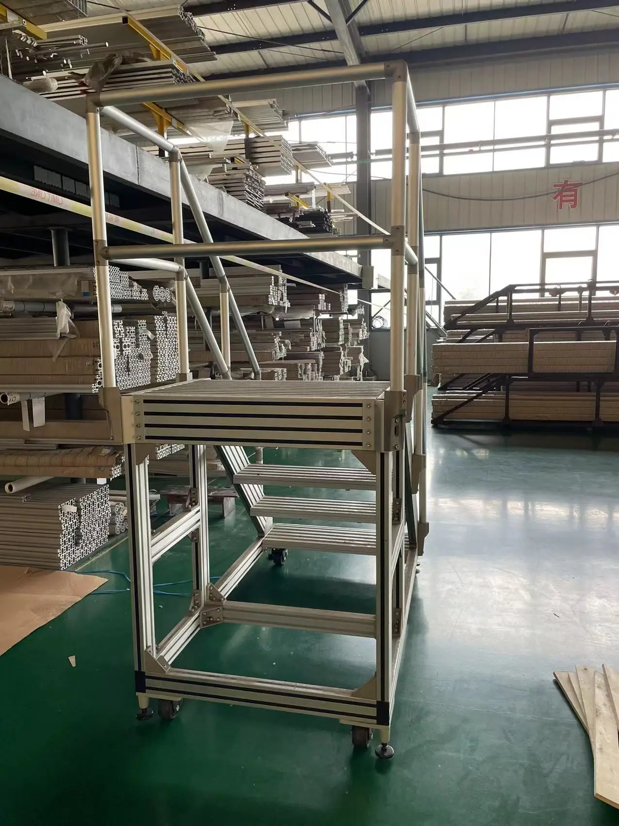 aluminum step profiles  handrail walkway stairways platform system