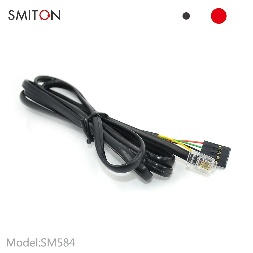 
4FT 5FT 100% Bare Copper 4 Core Phone Cord RJ9 With 4Pin Terminal 