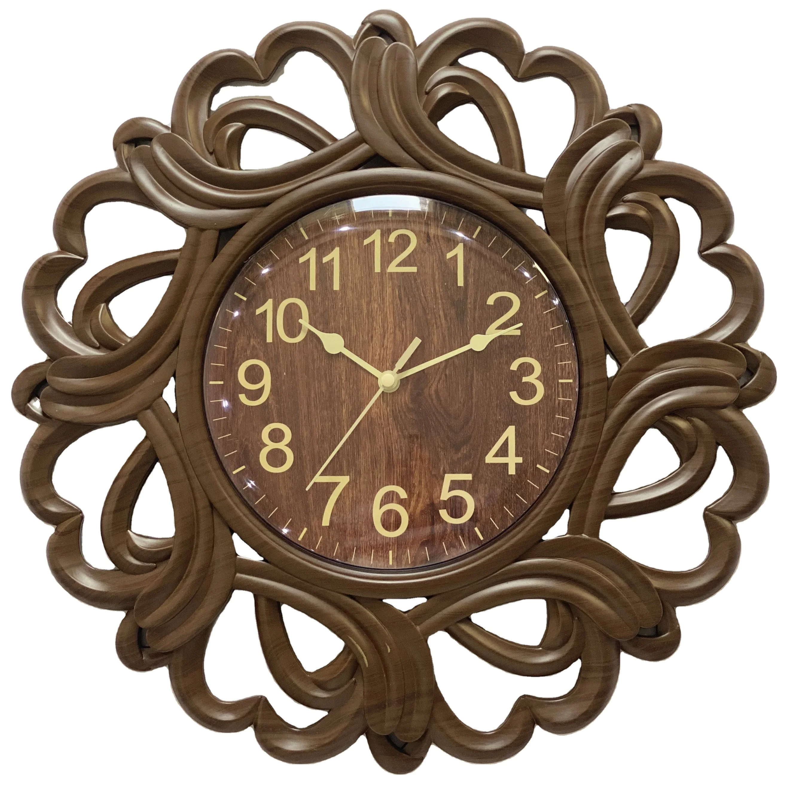 Paster Designers Wall Clocks Style Decoration for Living Room Wooden 14 In Round Printed Paper Wholesale Innovative Vintage Body