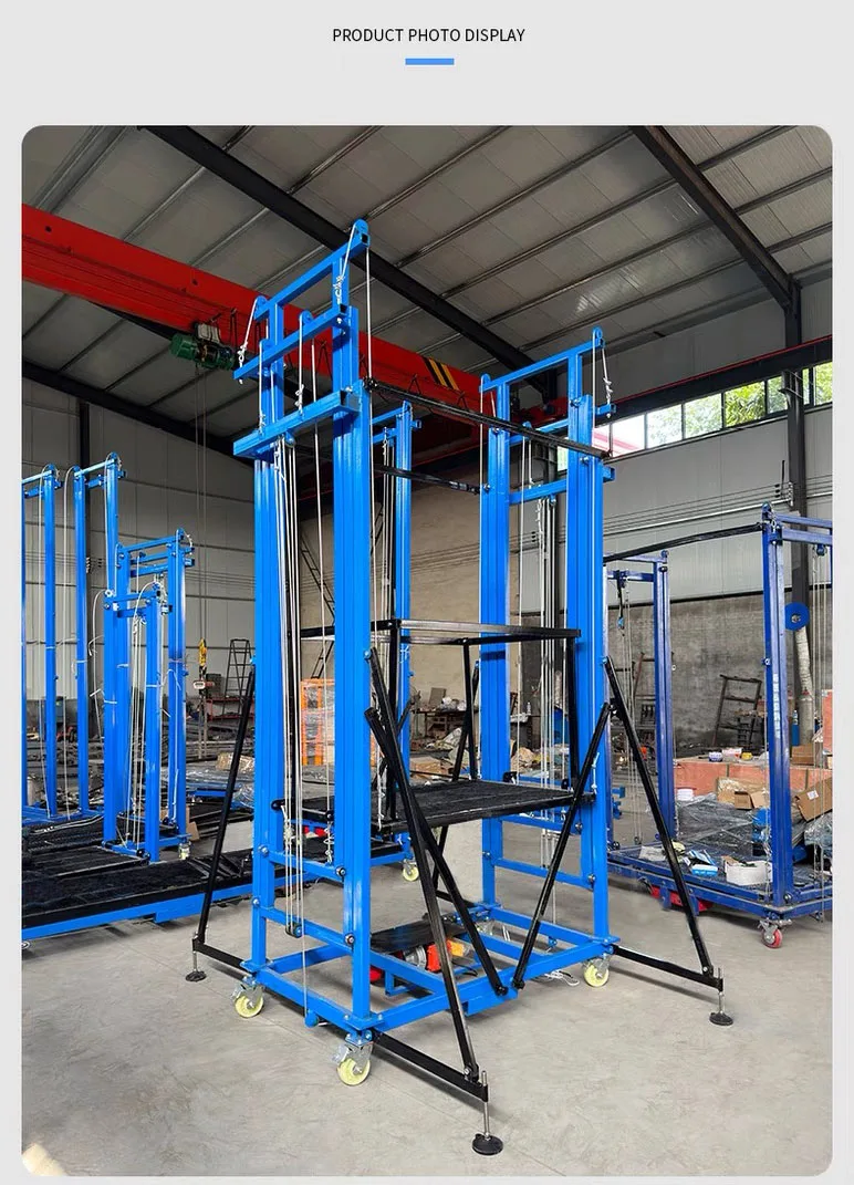 2-8m Remote control foldable mobile electric lifting scaffold platforms