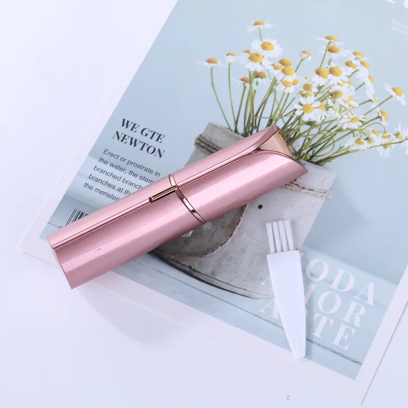 2024 Portable Battery Recarghable Electric Lipstick Style Shaver Pen Epilator Facial Hairs Remover