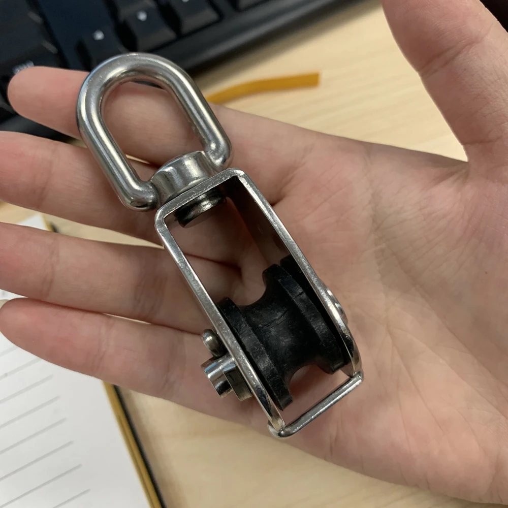 Проволочный Трос из нержавеющей стали, поворотный нейлоновый шкив, одно колесо