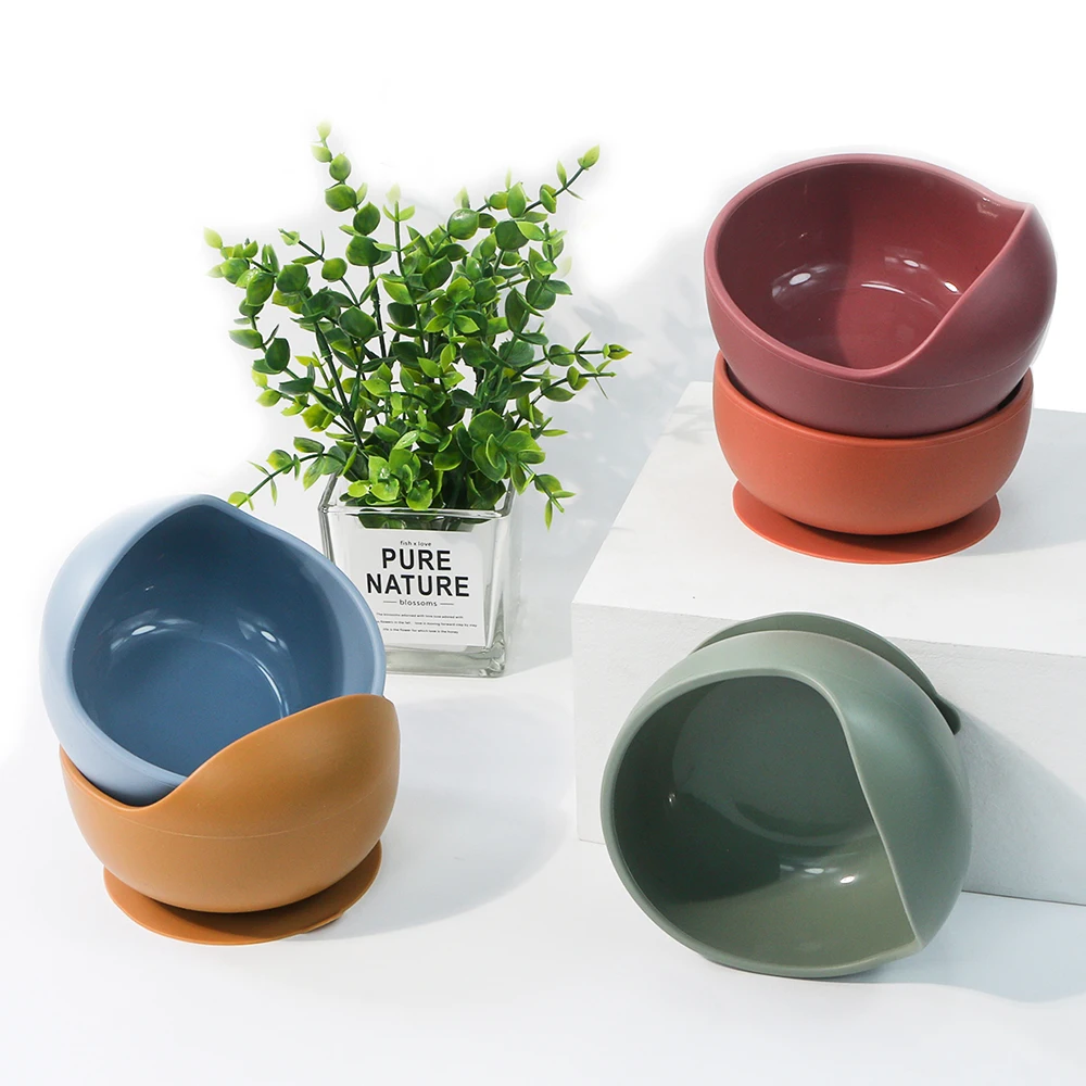 Manufacturer Wholesale Kids Bpa Free Silicone Baby Tableware Plate Spoon And Fork Cutlery Feeding Bowl Set Bibs For Babies