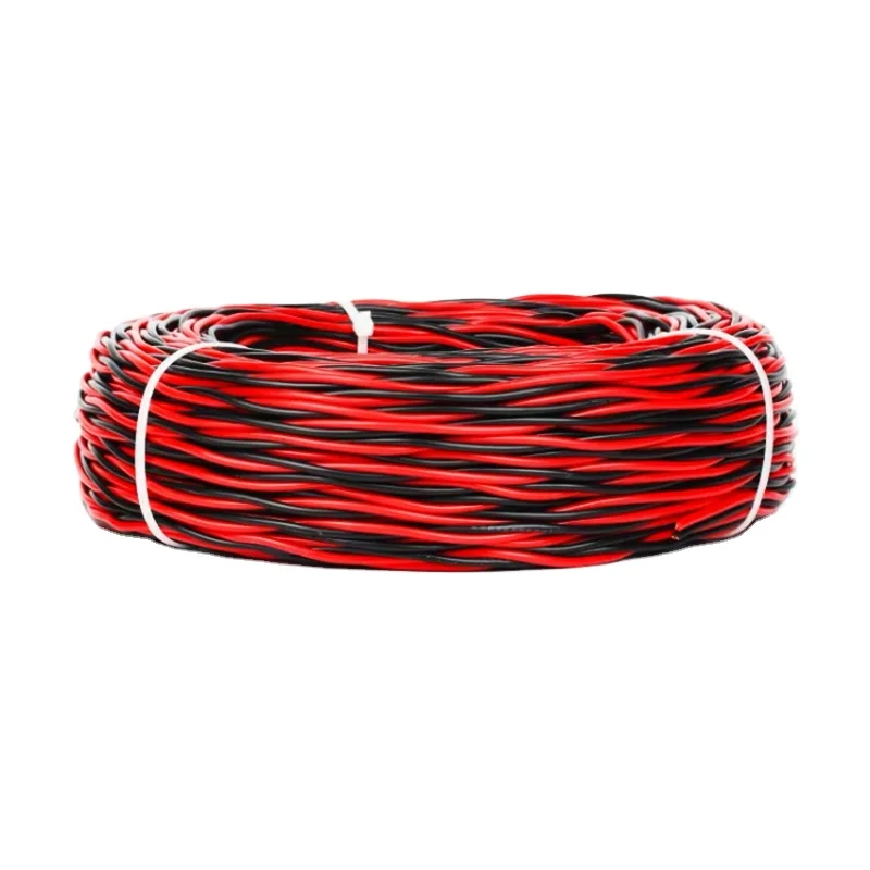 Copper CCA TF FEP Factory Twin Twisted Pair Electric Wire Cable 18AWG PVC Insulation Colorful Cords