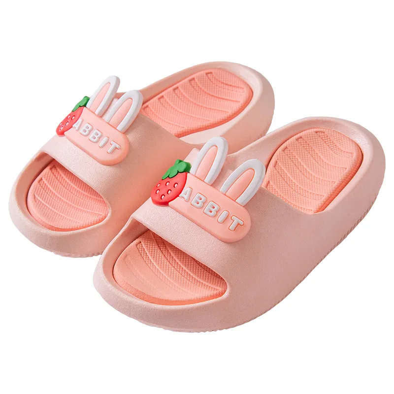 Детские шлепанцы с мультяшным рисунком, милые домашние и повседневные, удобные, с мягкой подошвой, Нескользящие и износостойкие