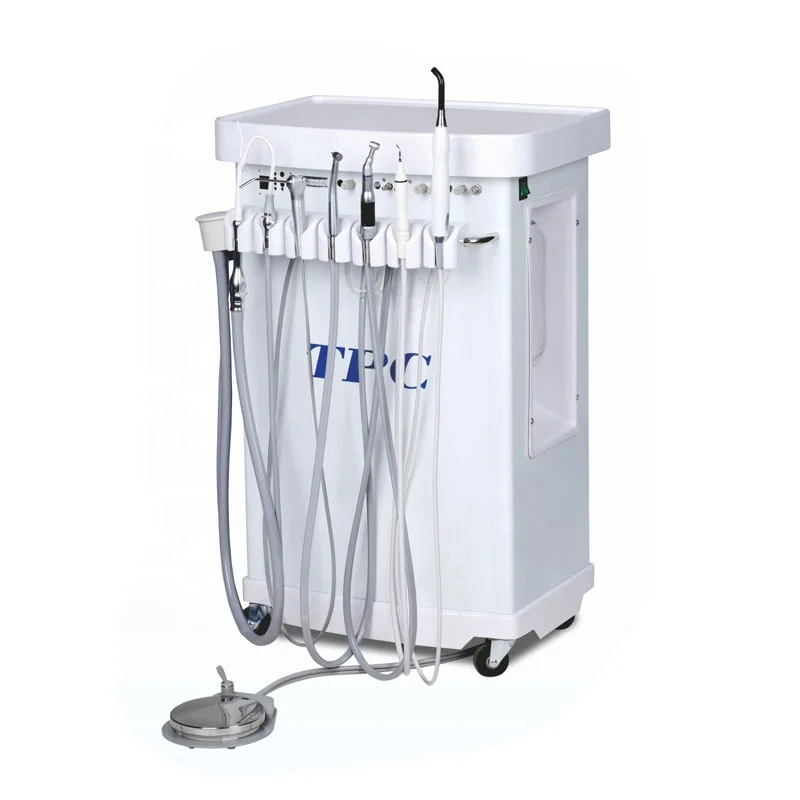 Hot sell dental orthodontic mobile delivery unit self-Contained compressor scaler and curing light