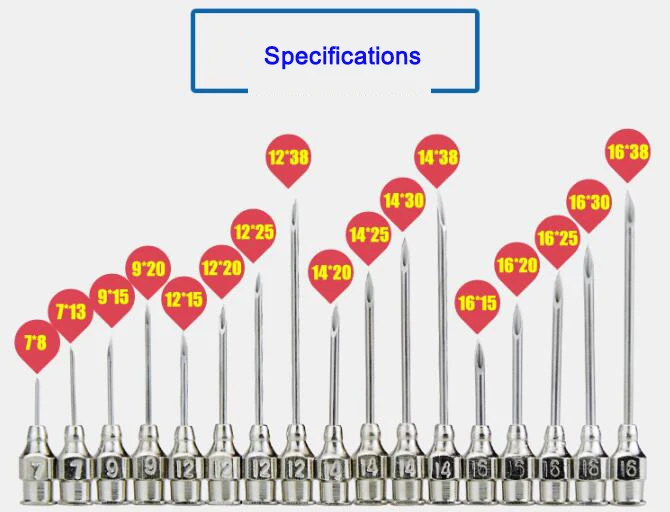 High-Quality Stainless-Steel Injector Needles Poultry Animal Veterinary Metal Livestock Vaccination Syringes Needles