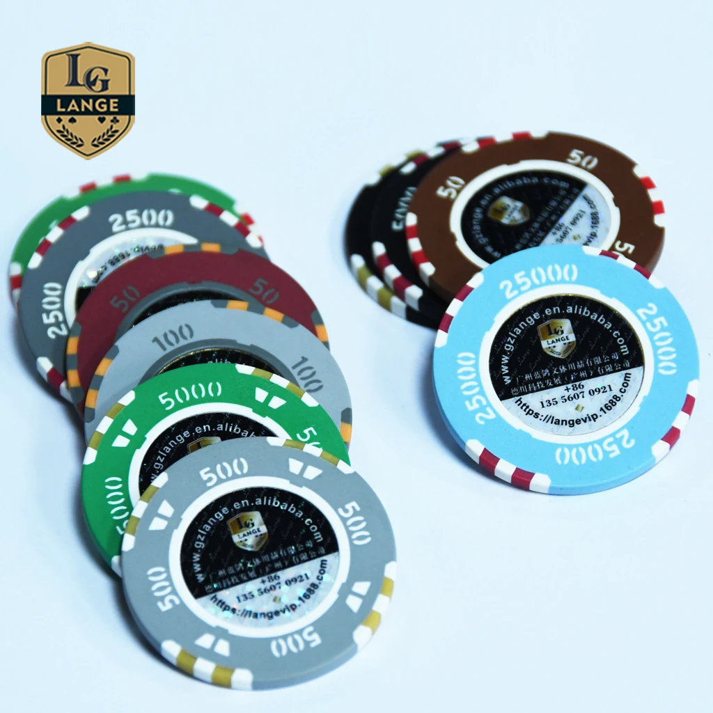 Lange 14g Casino Quality Poker Chips Baccarat Gaming Poker Chip Custom Made