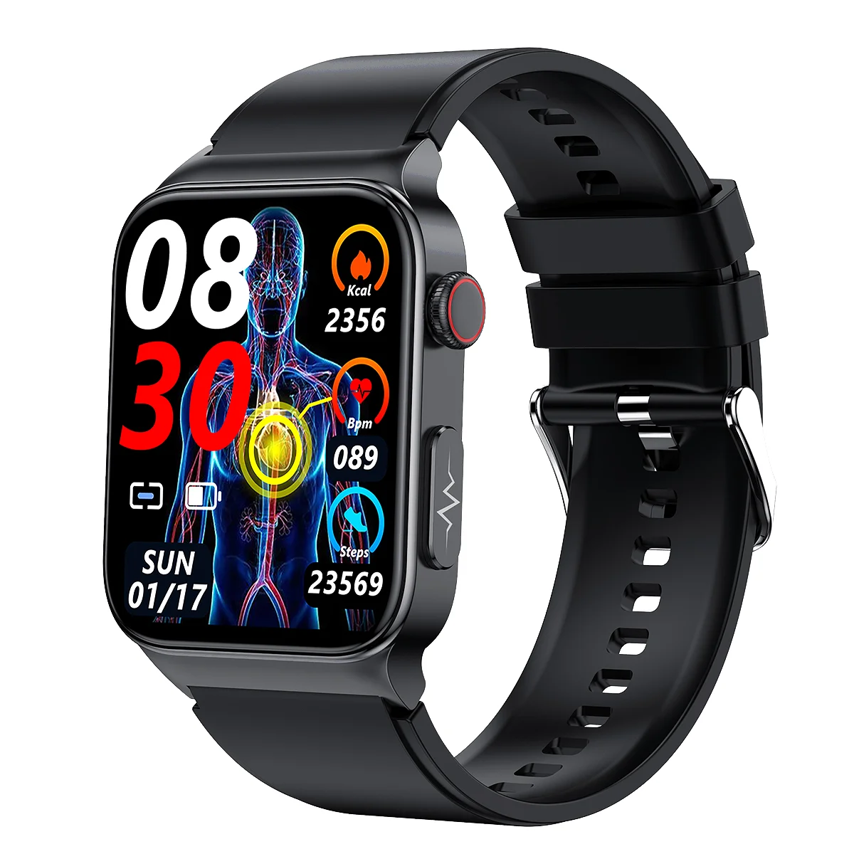 2023 New new e500 blood glucose smartwatch ecg monitoring blood pressure Smart Watch 1.92 Inch Tft Screen Body Temperature Watch