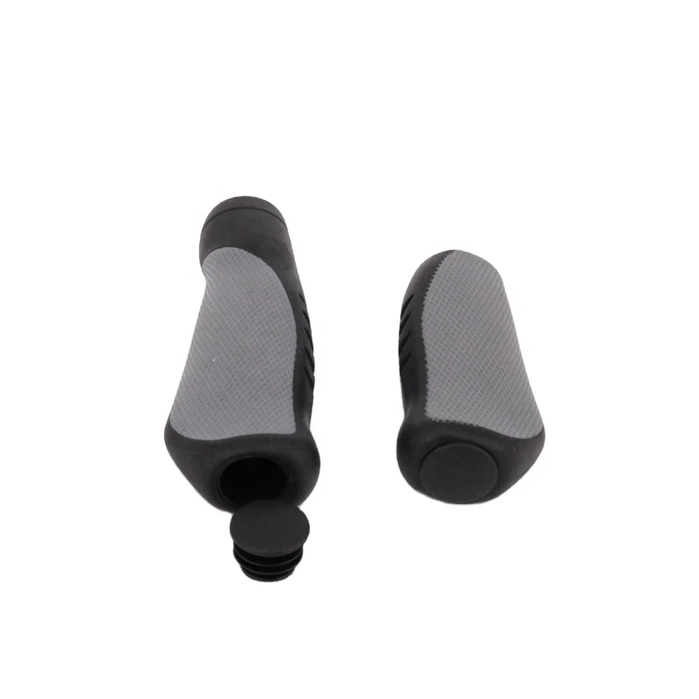 Ningbo HUALONG bicycle parts black-grey two colors combination ergonomic bmx bicycle grips