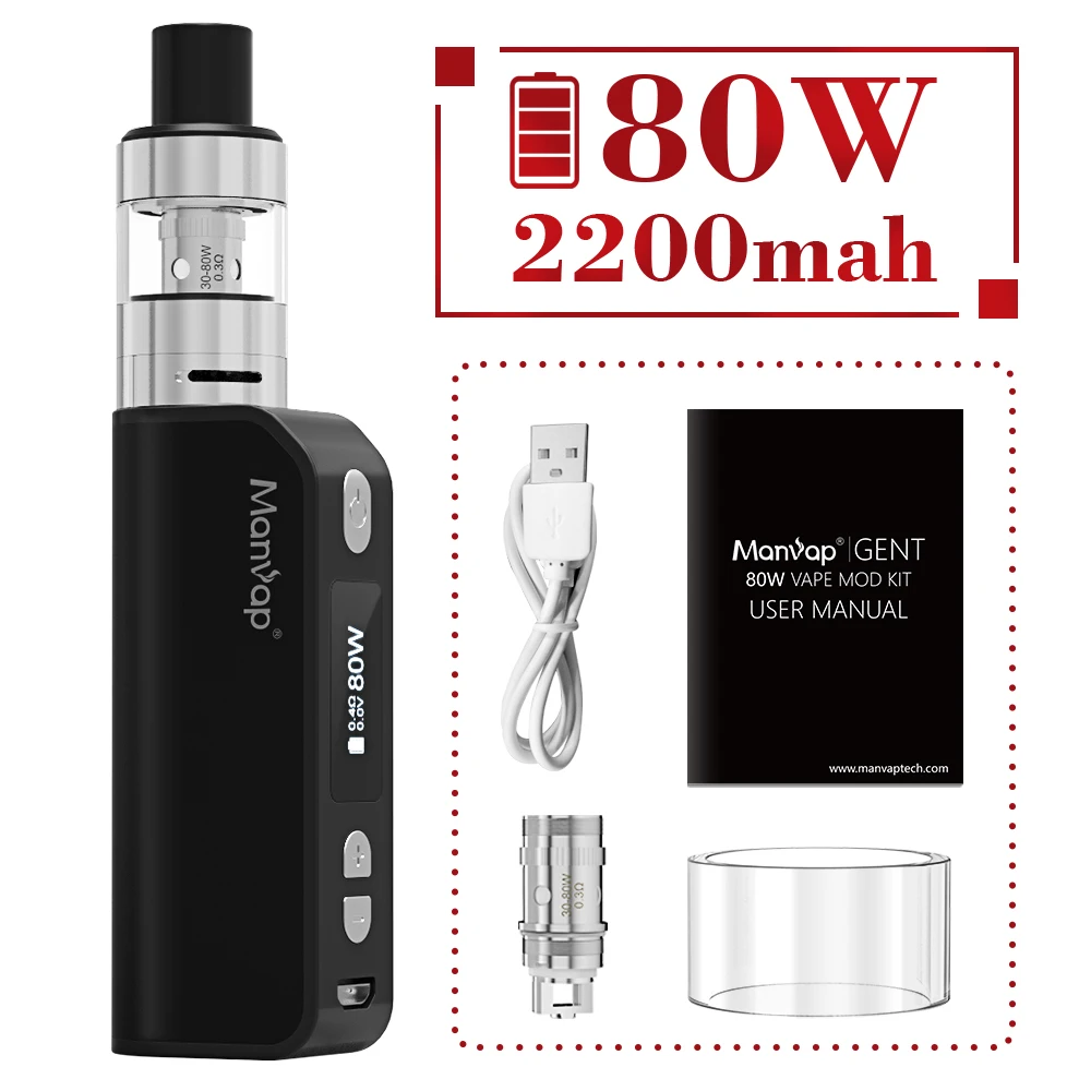 
2020 hot sale huge smoke electronic cigarettes starter kit 80W vape box mod 