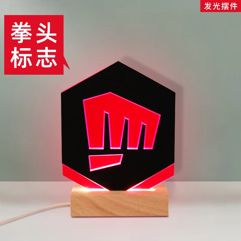 Valorant peripherals Fearless Contract 3D fist logo decorative ornaments luminous toy model gift