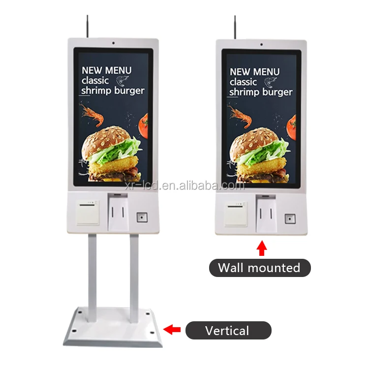 32 Inch Touch Screen Mobile Order Payment Kiosk Manufacturer Solution Self Checkout Machine for