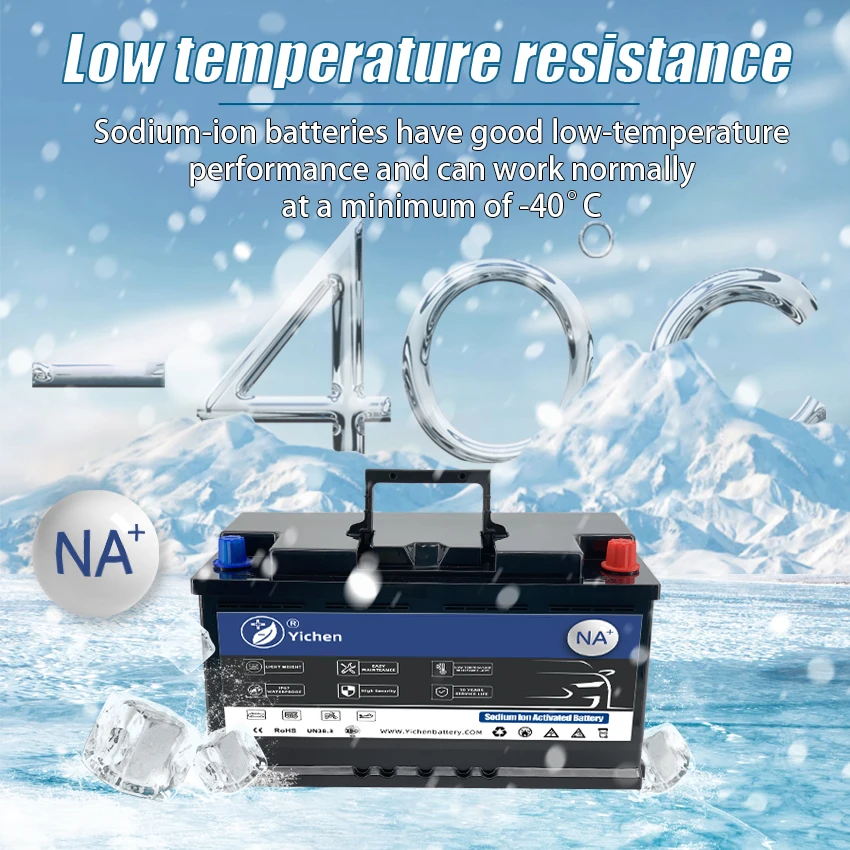 Custom sodium ion battery pack 20c 12v 100ah 200ah Din Auto battery for car boat truck