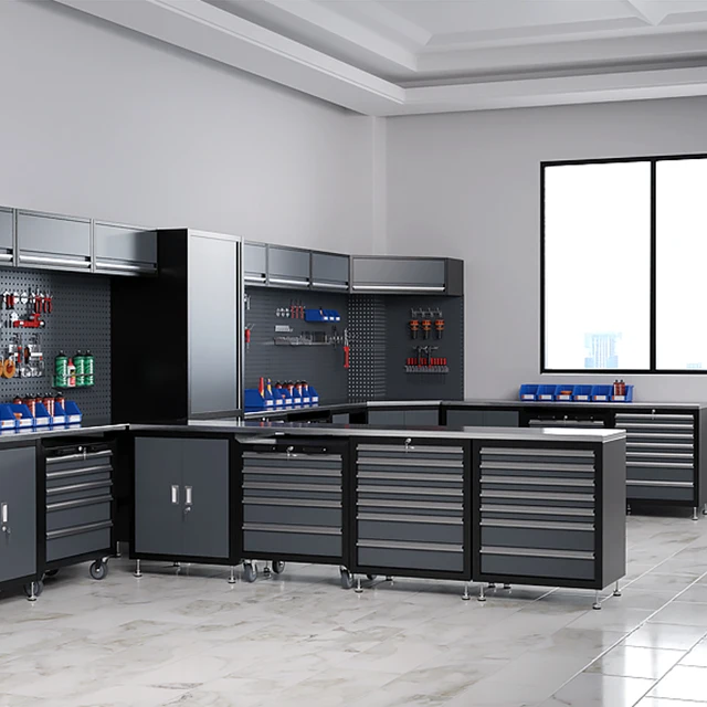 Mobile Tool Trolley Workbench Heavy Duty Steel Workshop Garage Storage Cabinet Combined Tool Cabinet