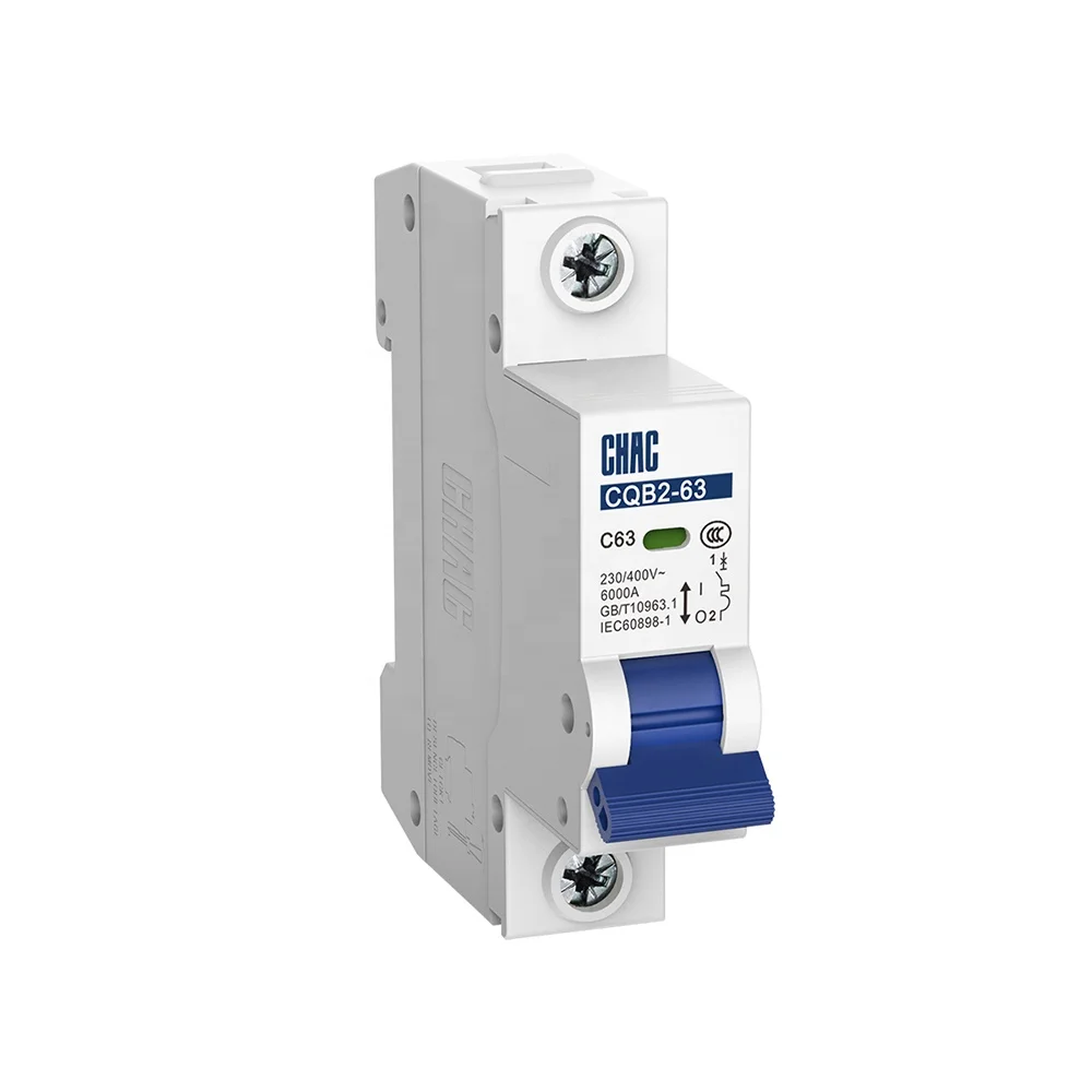 Hot sale MCB CHAC wholesale Supplier CQB2 C10  C20A C32 C40 C50 amp 6KA  1P2P3P4P miniature circuit breaker