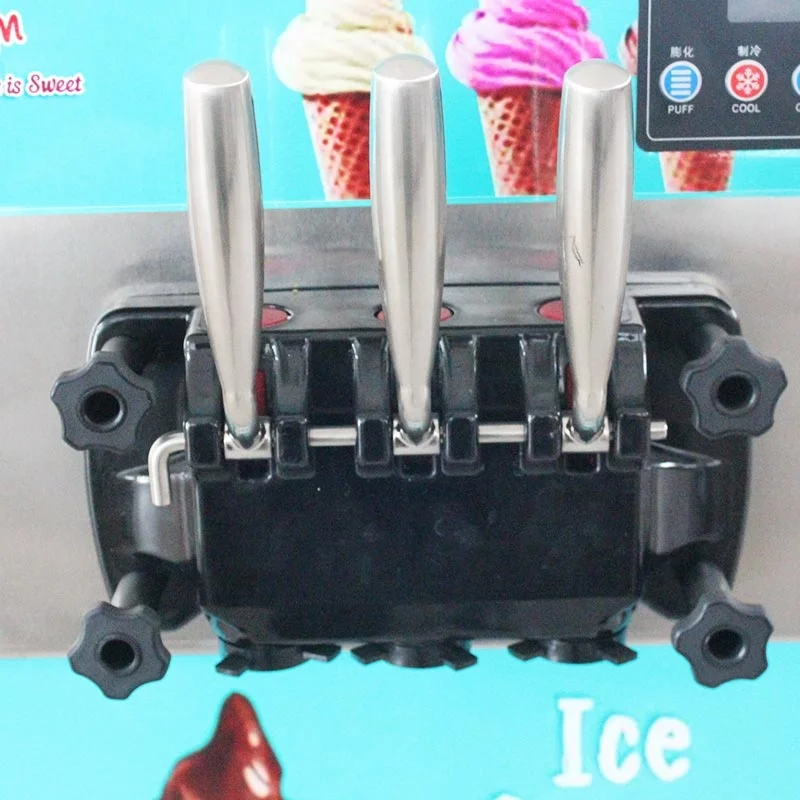 Brazil Five Flavor Air Pump Water Fruit Fresh Frozen Soft Ice Cream Machine in Pakistan
