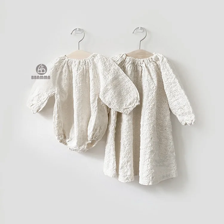 Boutique Girls Kids Dresses Long Spring Baby Clothes Princess Children Wear Embroidery Custom Toddler Girls Clothing