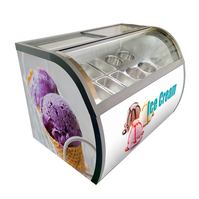 commercial freezer ice cream freezer fridges and deep freezers refrigerated showcase glass door display cooler