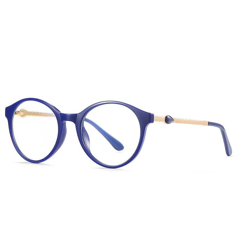Eyewear Anti Blue Light Cat Eye Oversized Optical Large Metal Frames Glasses