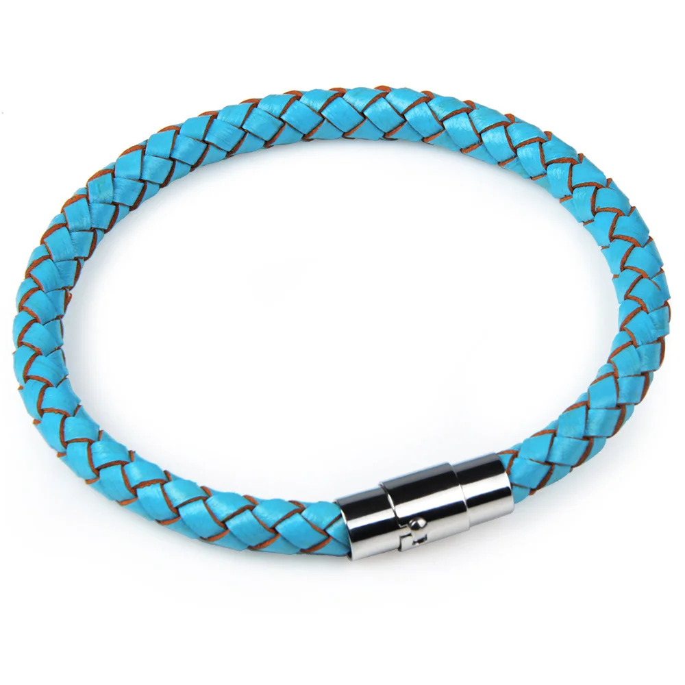 Braided Simple Single Leather Wrap Bracelet for Minimalist