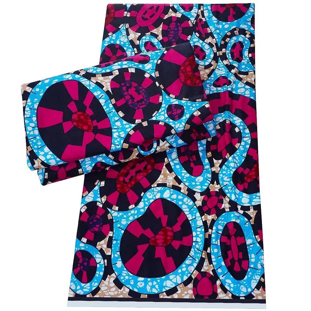 Hot Sale Fashion Soft Batik 100% Cotton Guaranteed Veritable African Real Wax Fabric Ankara Wax Prints Fabric For Party Dress