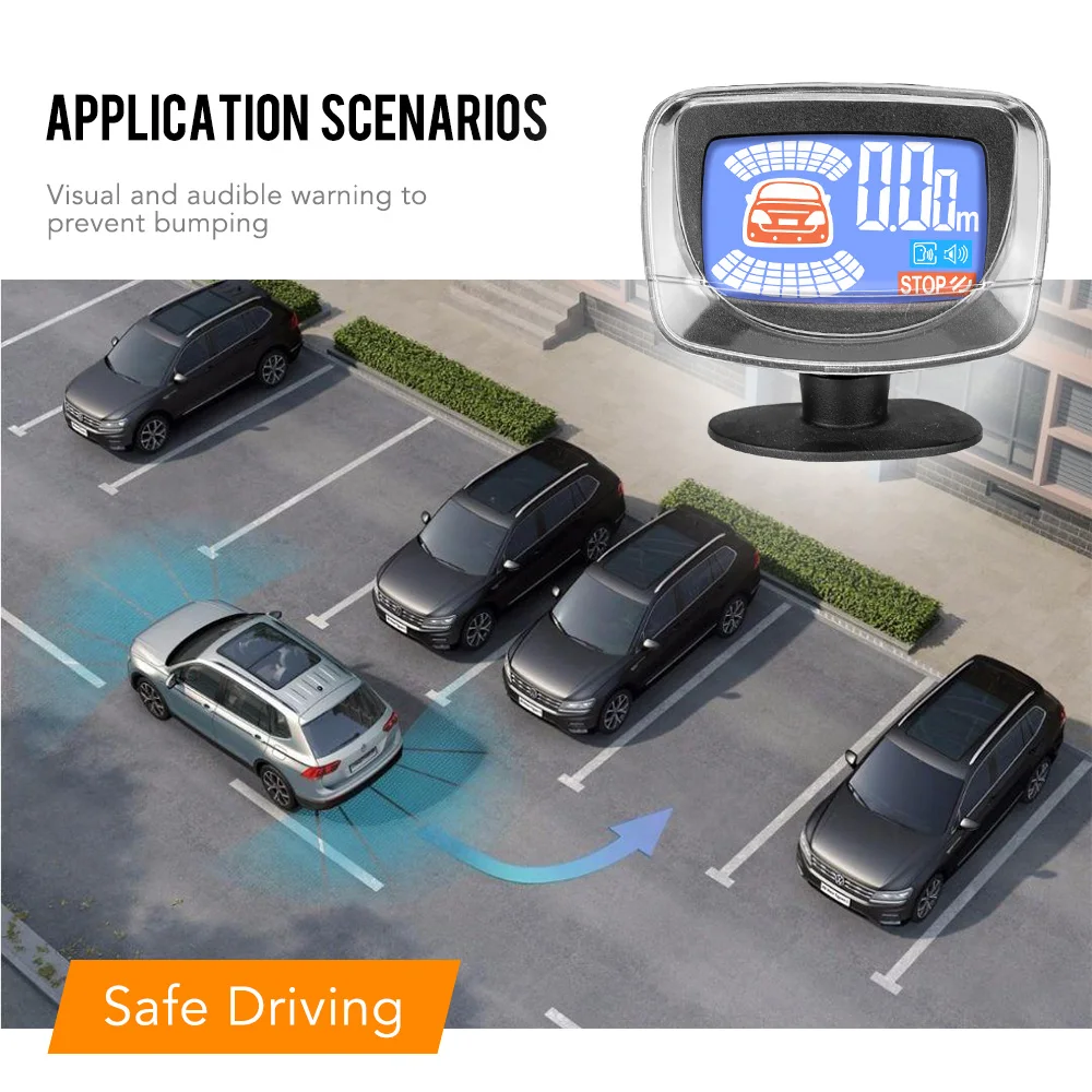 Parking Meter for Car Reverse Park Sensor with 8sensors