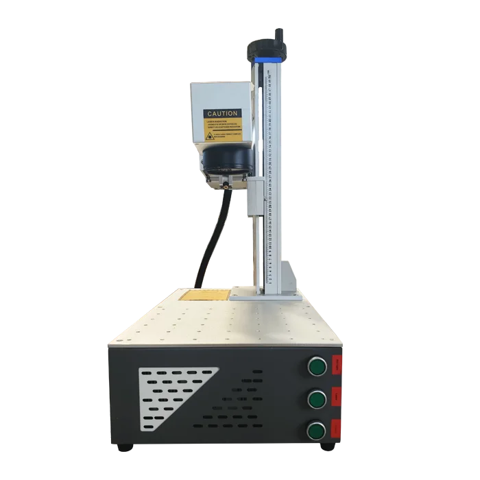 Desktop 30w Fiber Laser Marking Engraving Machine for ID Qr Code Pictures on Tire Metal Card Stainless Steel Sheet Animal Tags