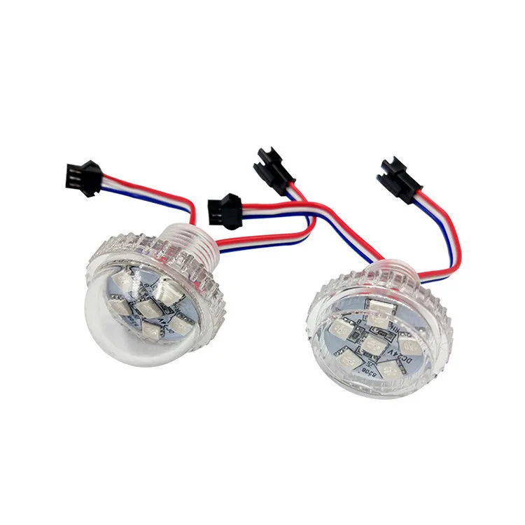 Rgb Changing Color Lamp 12V,24V 30mm led amusement lighting 6leds Carnival led amusement rides lighting