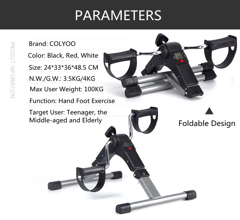 Mini Magnetic Portable Foldable Leg Exercise Gym Equipment Machine Mini Cycle Exercise Pedal Bike