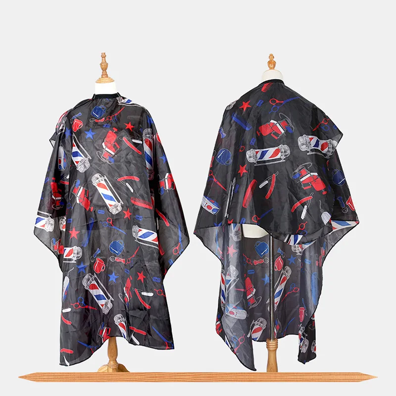 Beauty Custom Barber Salon Logo Printed Hair Cut Hairdressing Waterproof Anti-static Cutting Hairstyling Capes