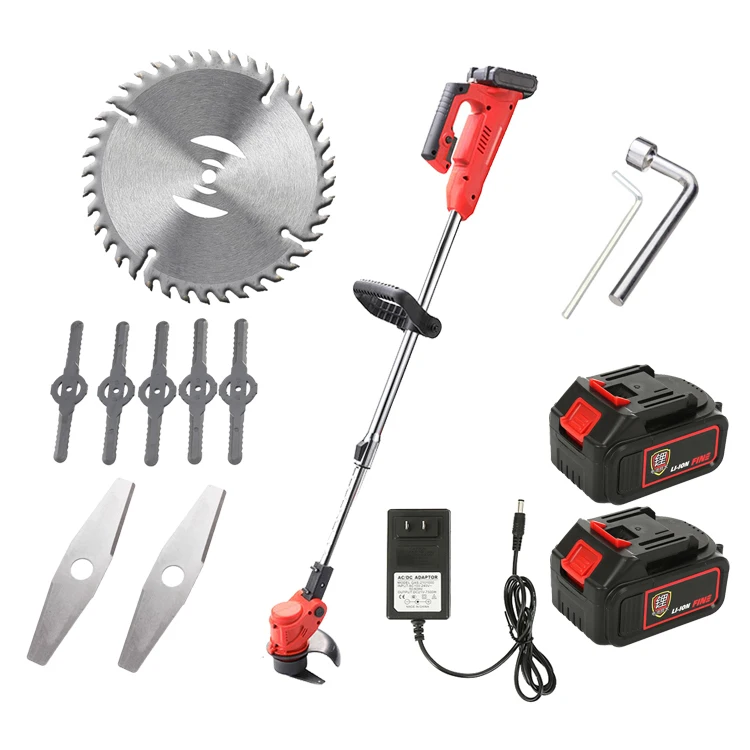 China Electric Garden Grass Cutter Tree Edge Cut Grass Shrub Trimming Machine Battery Farm Power String Grass Trimmer Low Price