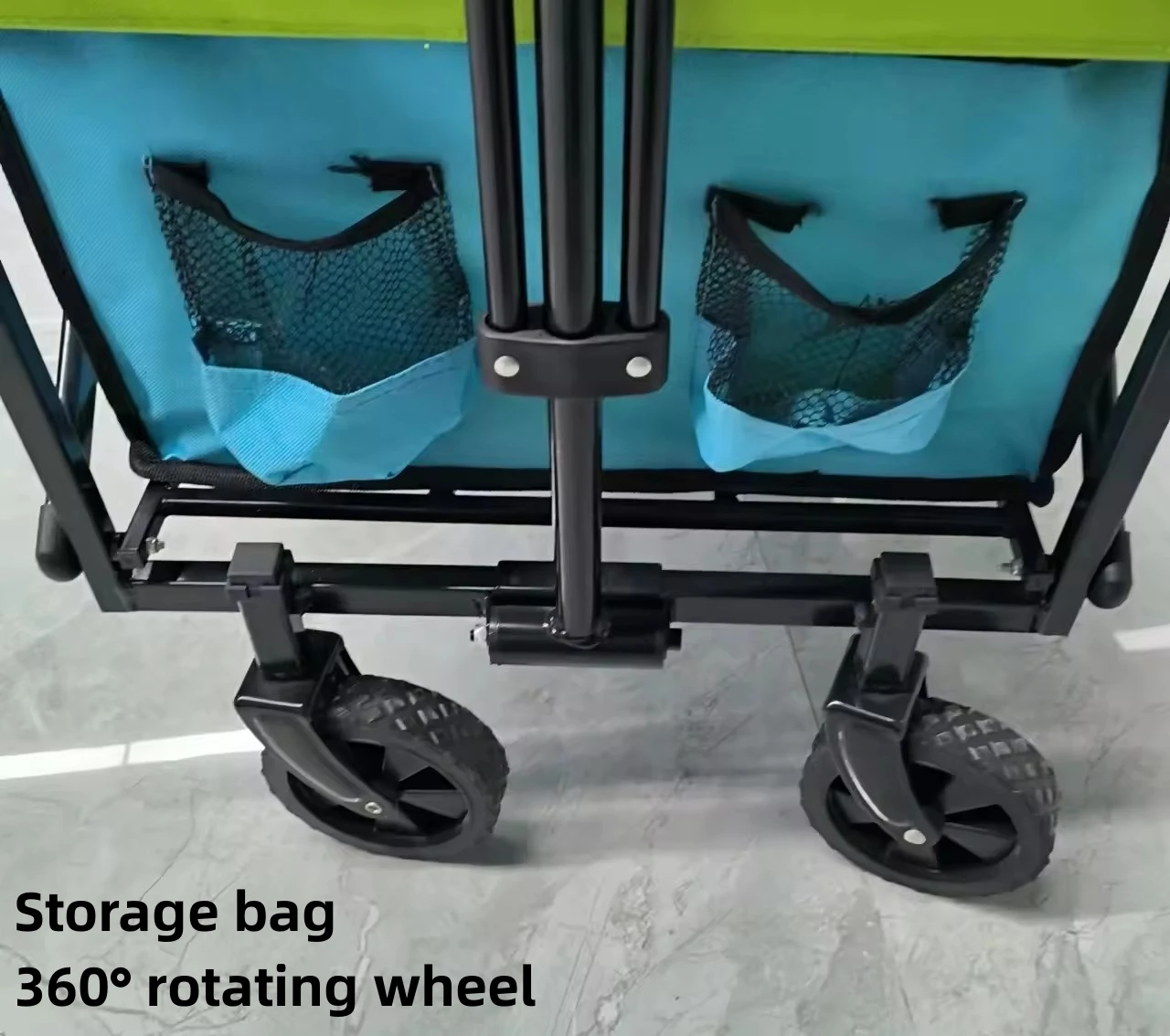 Custom camping folding wagon cart outdoor portable shopping picnic trolley multi-functional folding cart