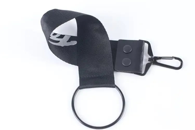 Heavy Duty Hand Wrist Strap Keychain Fabric Woven Carabiner Lanyard Keychains Luxury Key Chain with Carabiner Clips