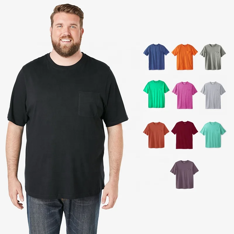Новейший дизайн, большие размеры, футболки для мужчин, легкая карманная футболка с круглым вырезом, спортивная одежда для фитнеса, плюс размер, используемая футболка, плюс размер