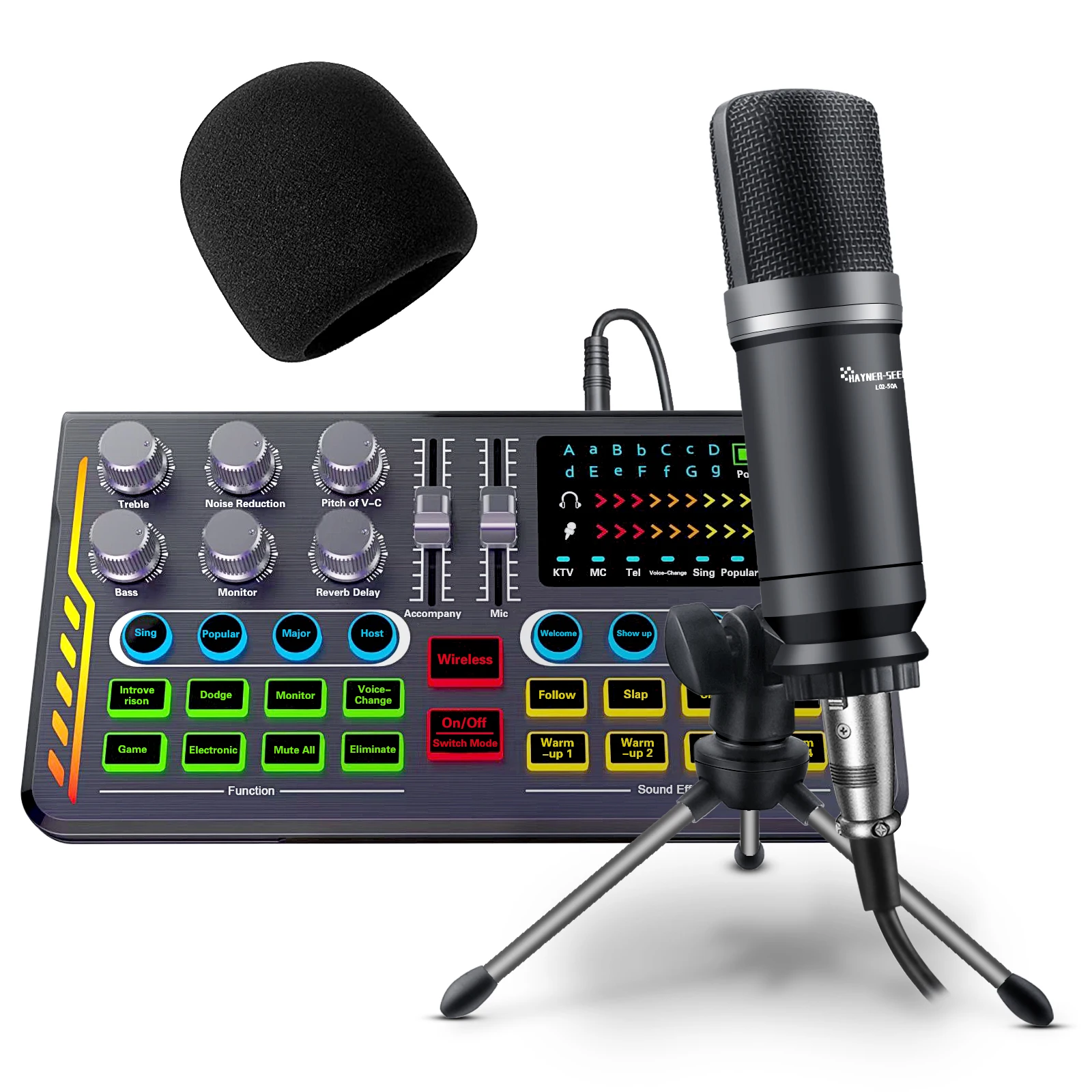 Newly designed capacitor recording studio recording live broadcast equipment, sound card microphone