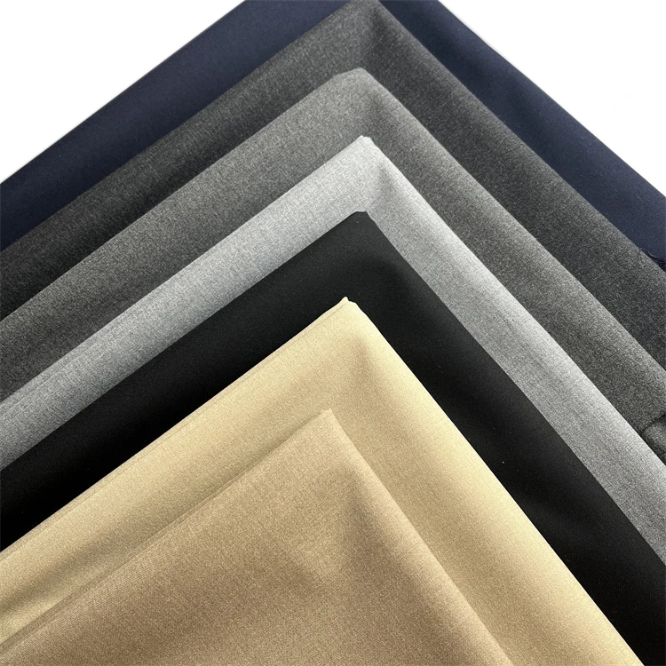 Eco-friendly cheap top dye polyester rayon stretch recycling fabric for casual wear