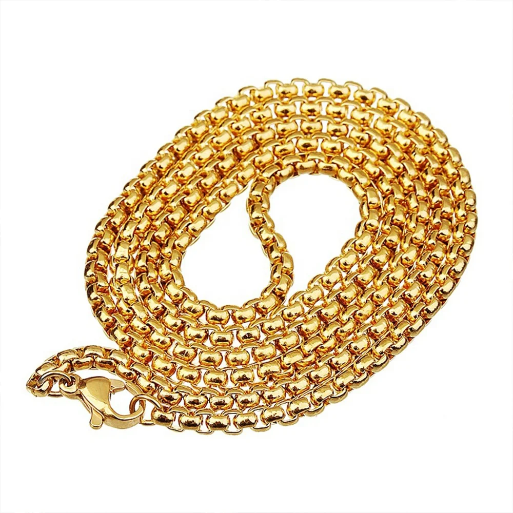 Hot Sale accessories 316L stainless steel rolo chain crude necklace Stainless Steel Chain
