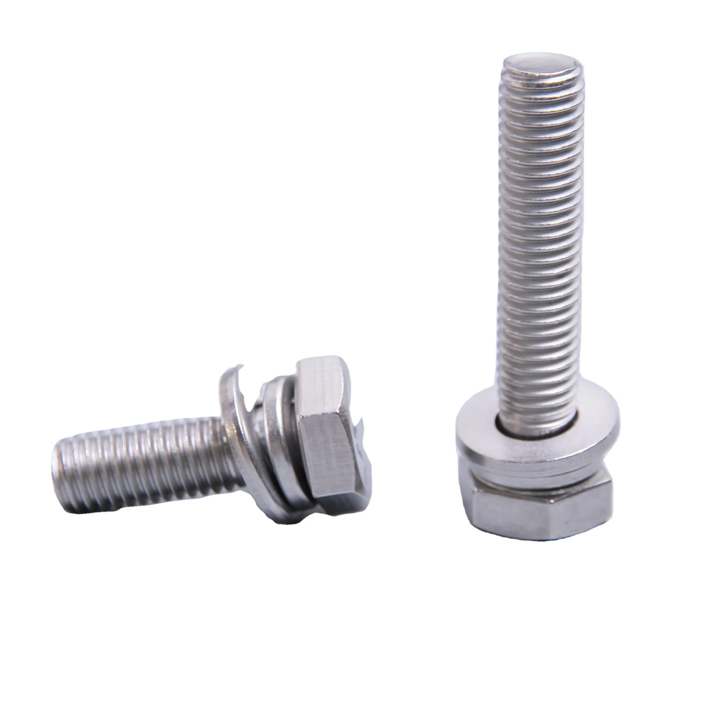 304 316 stainless steel carbon steel unc unf thread hex head hexagon bolt with Washers