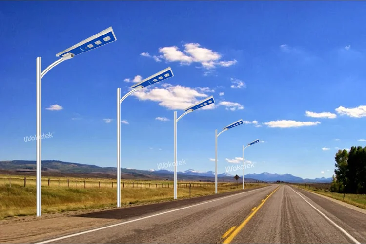 WAKATEK завод водонепроницаемый уличный фонарь 150 Вт 200 Вт 300 Вт интегрированный все в одном светодиодный уличный фонарь на солнечной батарее