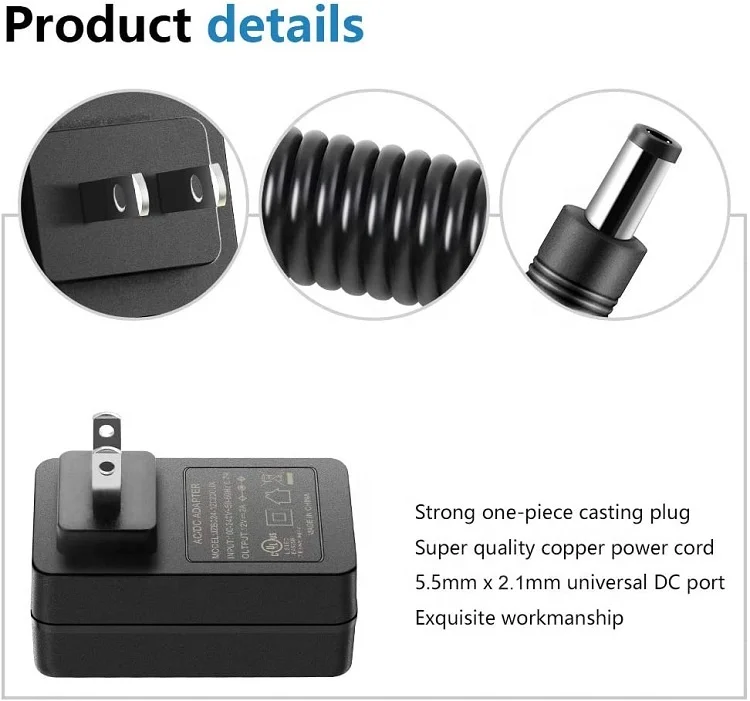 18V 0.5A Wall Mount Power Adapter for Booster PAC Robot Vacuum Cleaner Porter Cable Radio Safety Siren Speaker 18V AC DC Adapter