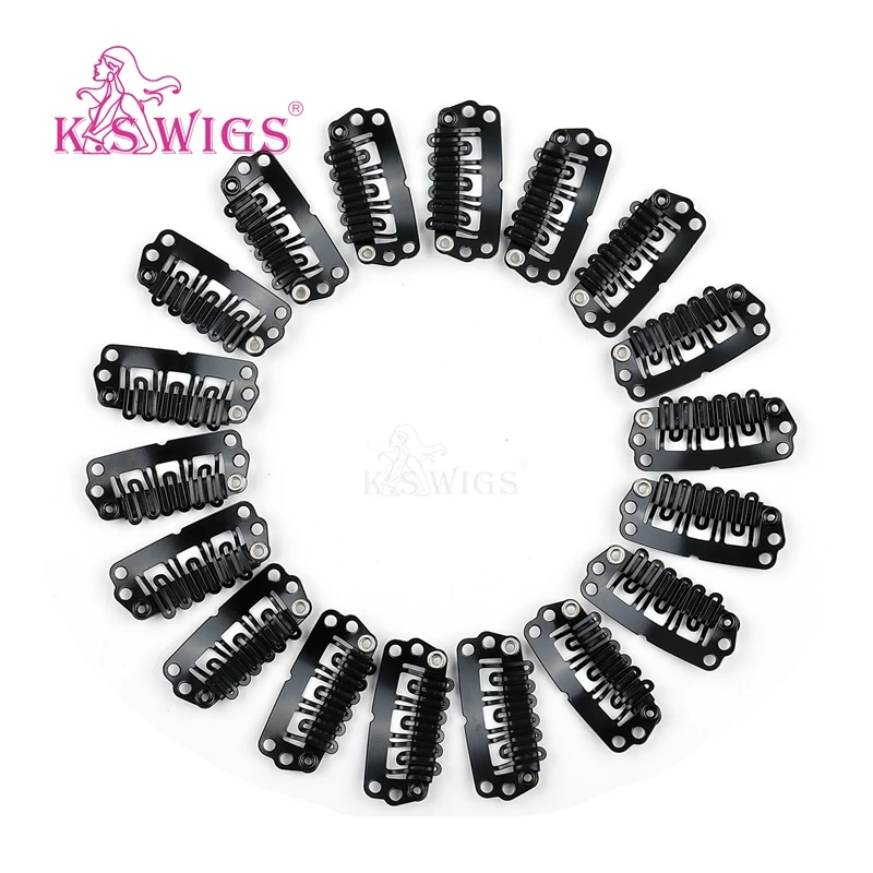 
K.S WIGS 50Pcs U Shape Metal Snap Clips for Clip in Hair Extensions DIY & Repair 2.8cm 