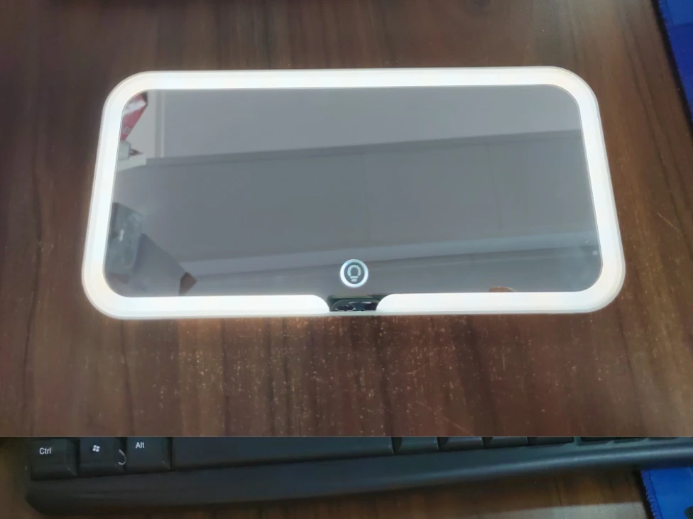 Vanity Mirror LED Light Rechargeable Car Cosmetic Mirror TouchScreen Auto car visor Makeup Mirror For Car Interior Universal