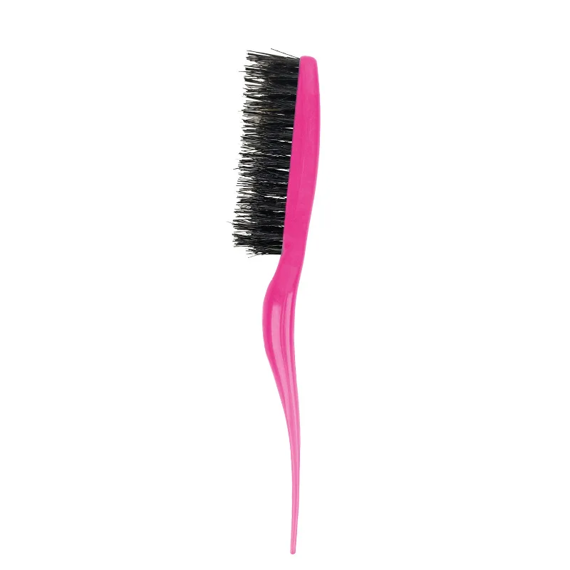 Wholesale Custom 3 Rows Teasing Hair Brush Nylon Bristles Teasing Combs Pointed Tail Hairdressing Styling Comb