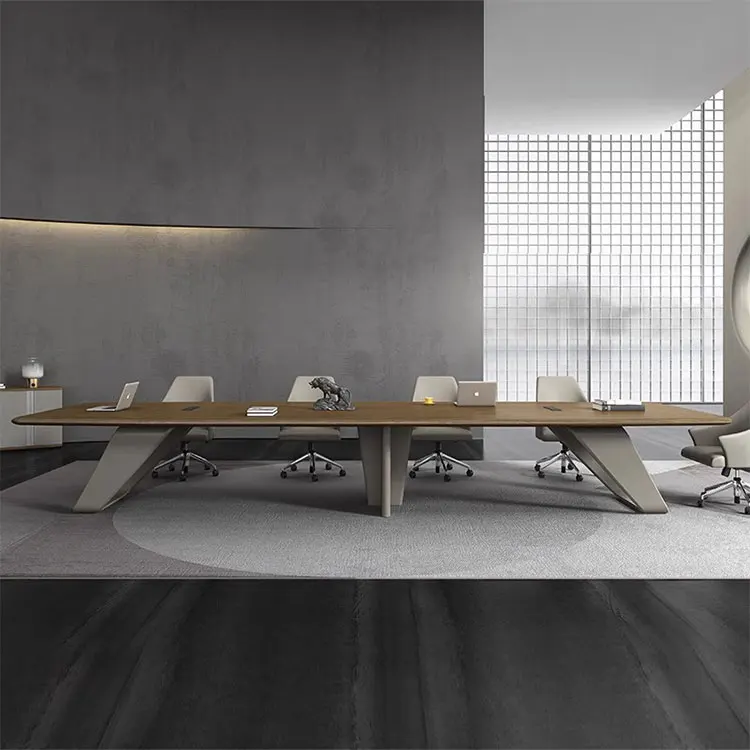 Liyu Modern Style Office U Shaped Switch Socket 20 Person Conference Room Table Meeting Tables And Chairs Set