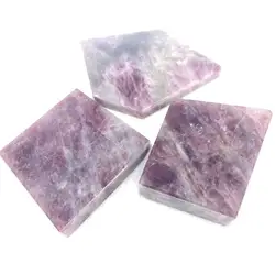 Wholesale low price  Natural Custom Gem Crystals Healing stone crystal  purple rose quartz    slice