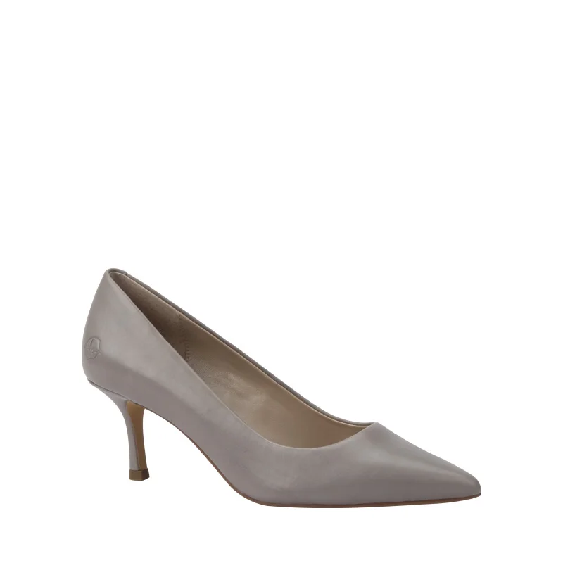 Custom Genuine Leather Pumps Manufacturer Women Single Color Casual High Heels Custom Soft Nappa Leather Office Heels Pumps